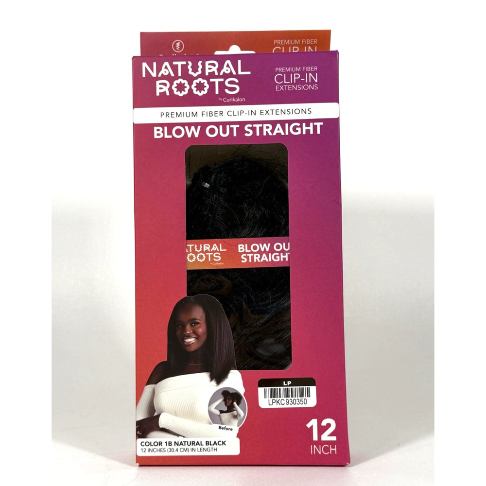 Curlkalon Blow Out Straight 12" Clip-In Natural Black Hair Extensions - 9ct - Picture 1 of 2